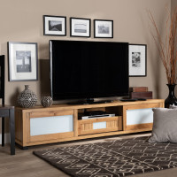 Baxton Studio TV834128-Wotan Oak Gerhardine Modern and Contemporary Oak Brown Finished Wood 1-Drawer TV Stande